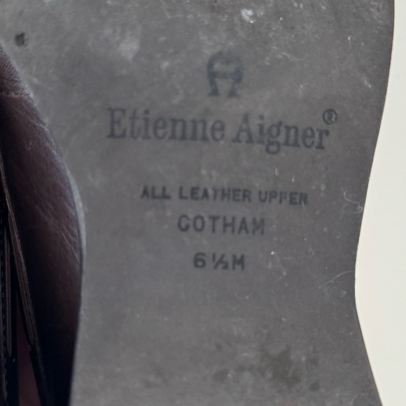 Etienne Aigner Women’s Gotham Brown Leather Loafers, 6.5 - Picture 8 of 9